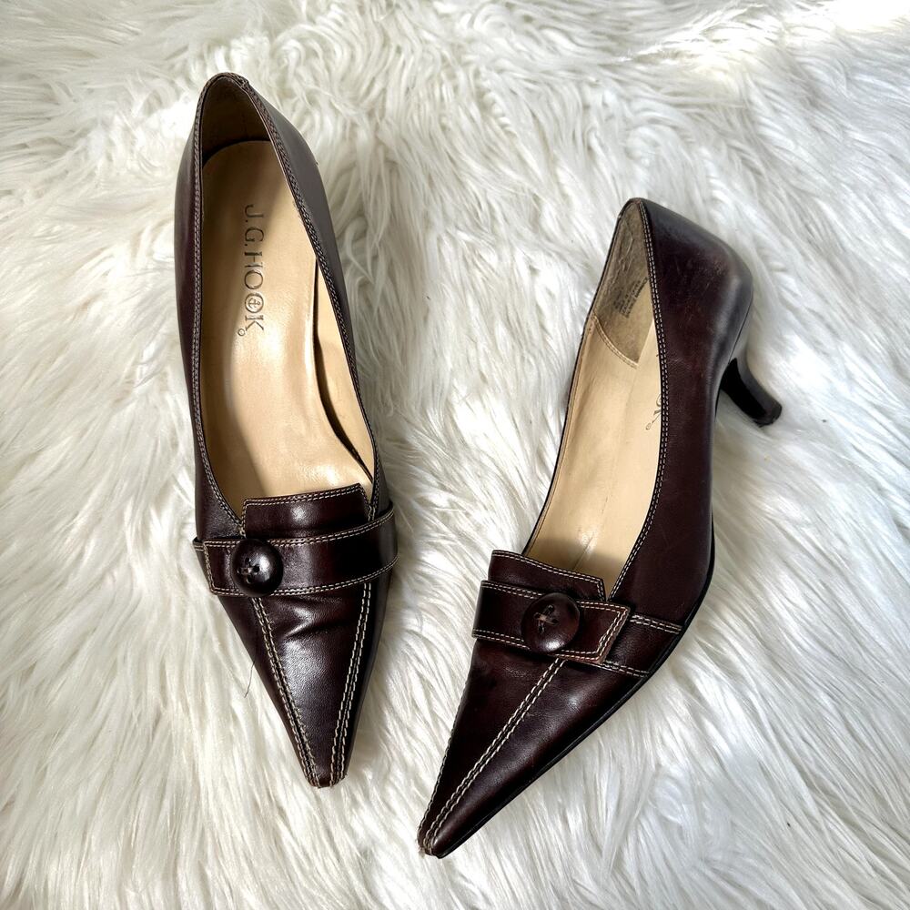 J.G. Hook Leather Kitten Heels Sz 9
